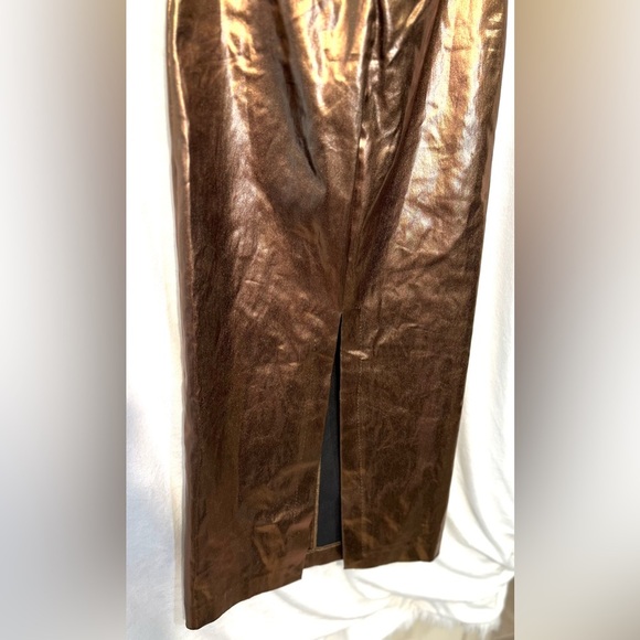 🤎❤️‍🔥Zara Metallic Bronze STUNNING Halterneck Midi Dress🤎❤️‍🔥SZ XS-NWT - Picture 10 of 16